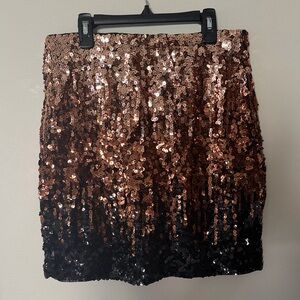 Sequin Ombre Mini Skirt XL - NWT